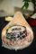 Prosiutto cheese wrapped in a packaged displayed on a table.