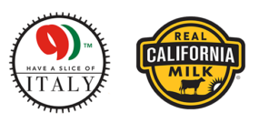 Have a slice of Italy and Real California Milk logos together