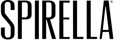 Spirella in black color font.